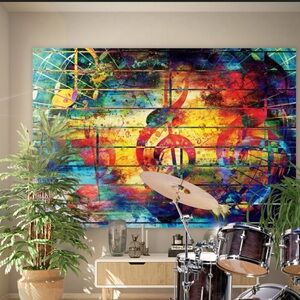 Vibrant Abstract Music Wall Art